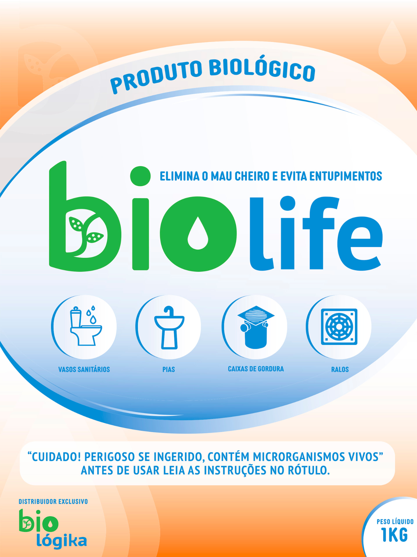 Rótulo oficial do saneante biológico BioLife